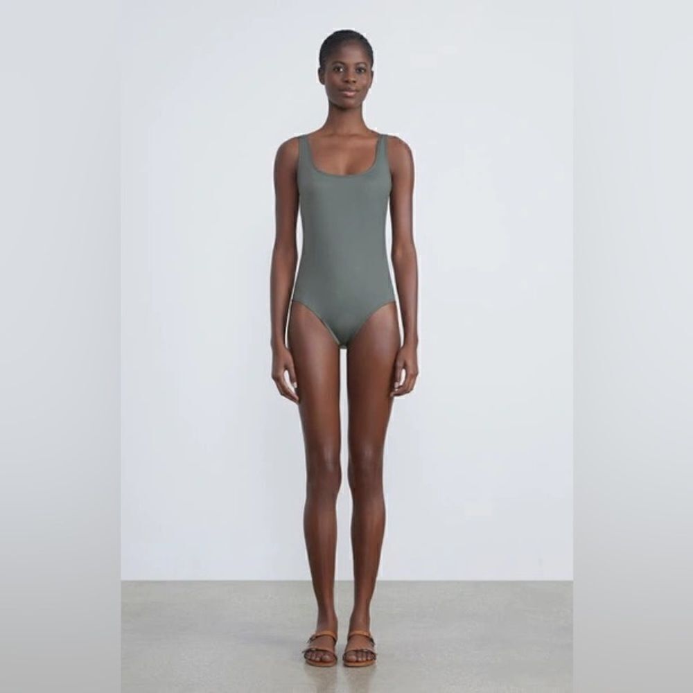 Lafayette 148 Nwt L148 Swim One-Piece Deep Basil Size Xs